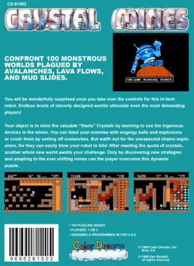 Crystal Mines (USA) (Unl) box cover back